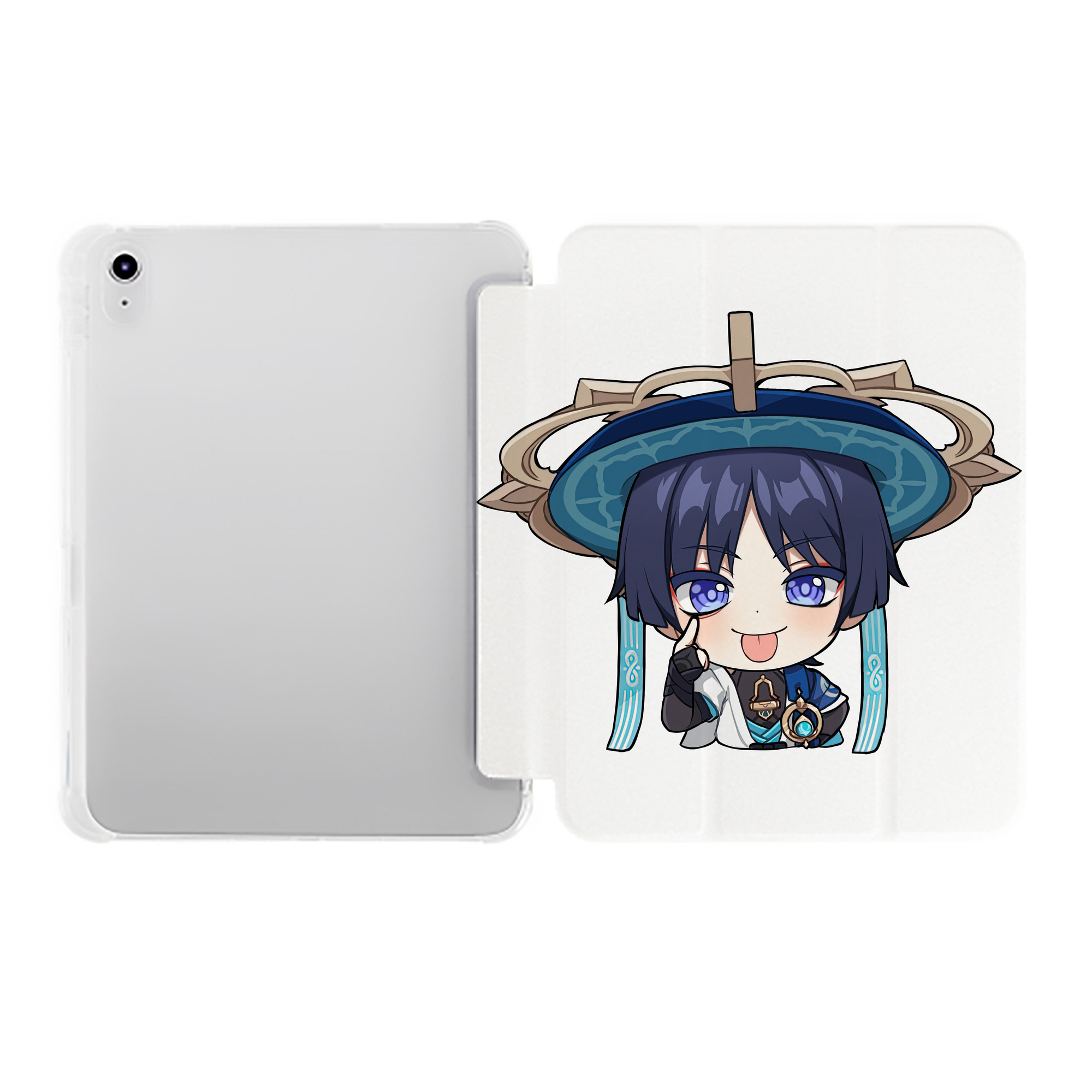げんし神 さんペい genshin Sanpei IPad ケース ペン収納付き 三つ折りスタンド PUレザー×シリコン 対応機種9.5/10.5/10.9インチ